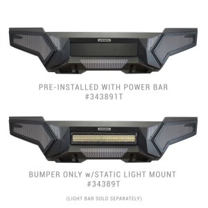 Toyota Tacoma Bumper - Front - Go Rhino - Element with Fixed Light Bar Mount - Textured Black - `24-`26